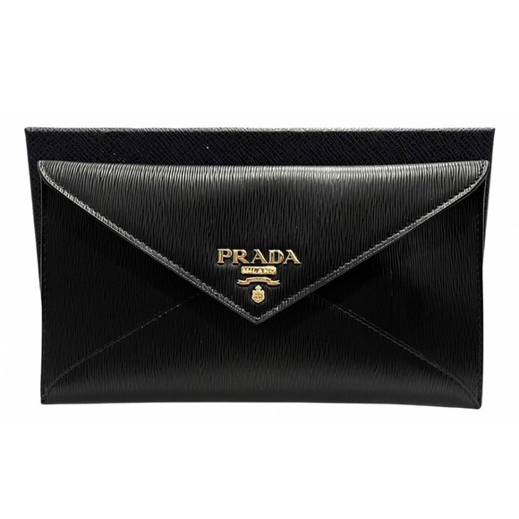Prada Accessories - SOLD - Prada Logo Vitello Move Leather Envelope Long Wallet